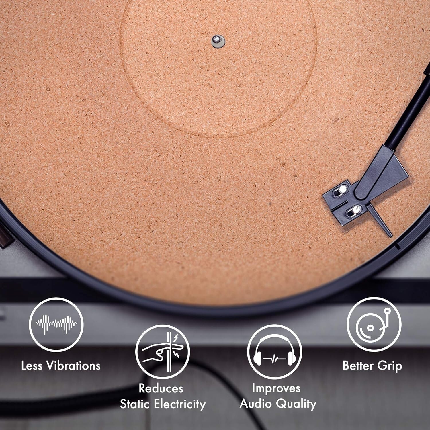 Cork Turntable Mat for Vinyl LP Record Players (3mm) Record Player Mat NEW