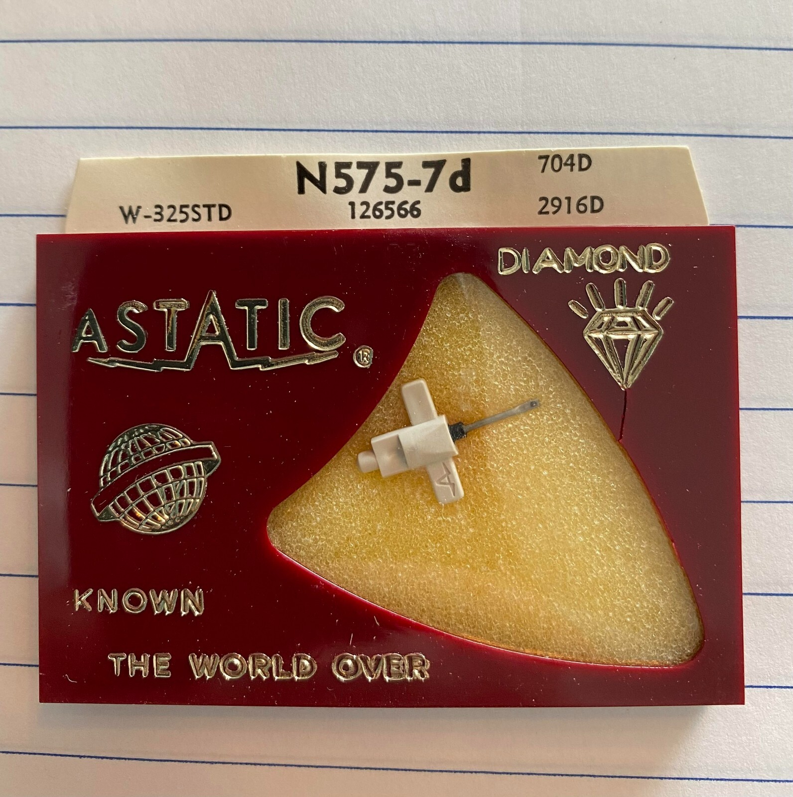 NOS Astatic Diamond Needle N575-7d for Various Record Players