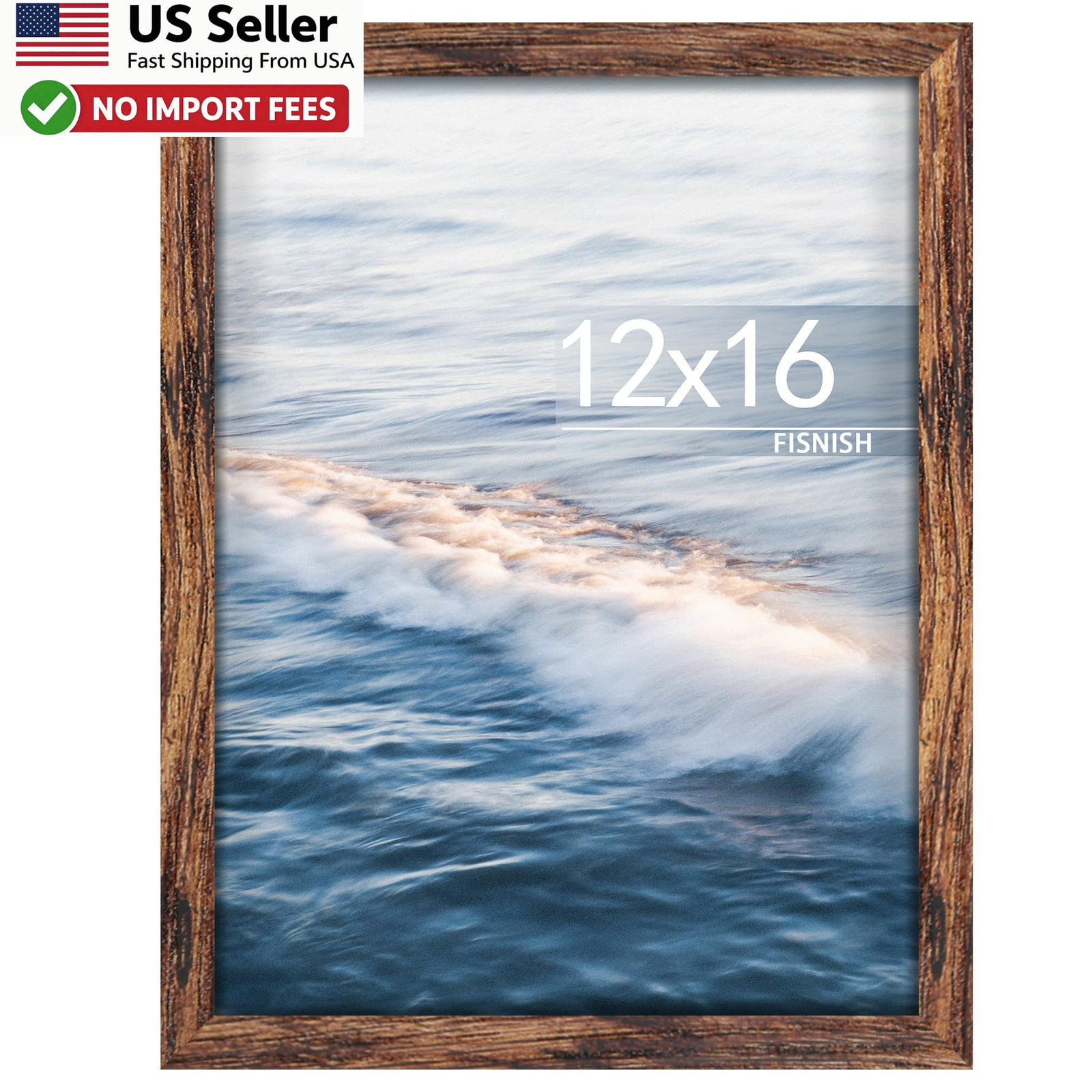 12×16 Brown Picture Frame Classic Poster Wall Mount Horizontal Vertical FROM USA