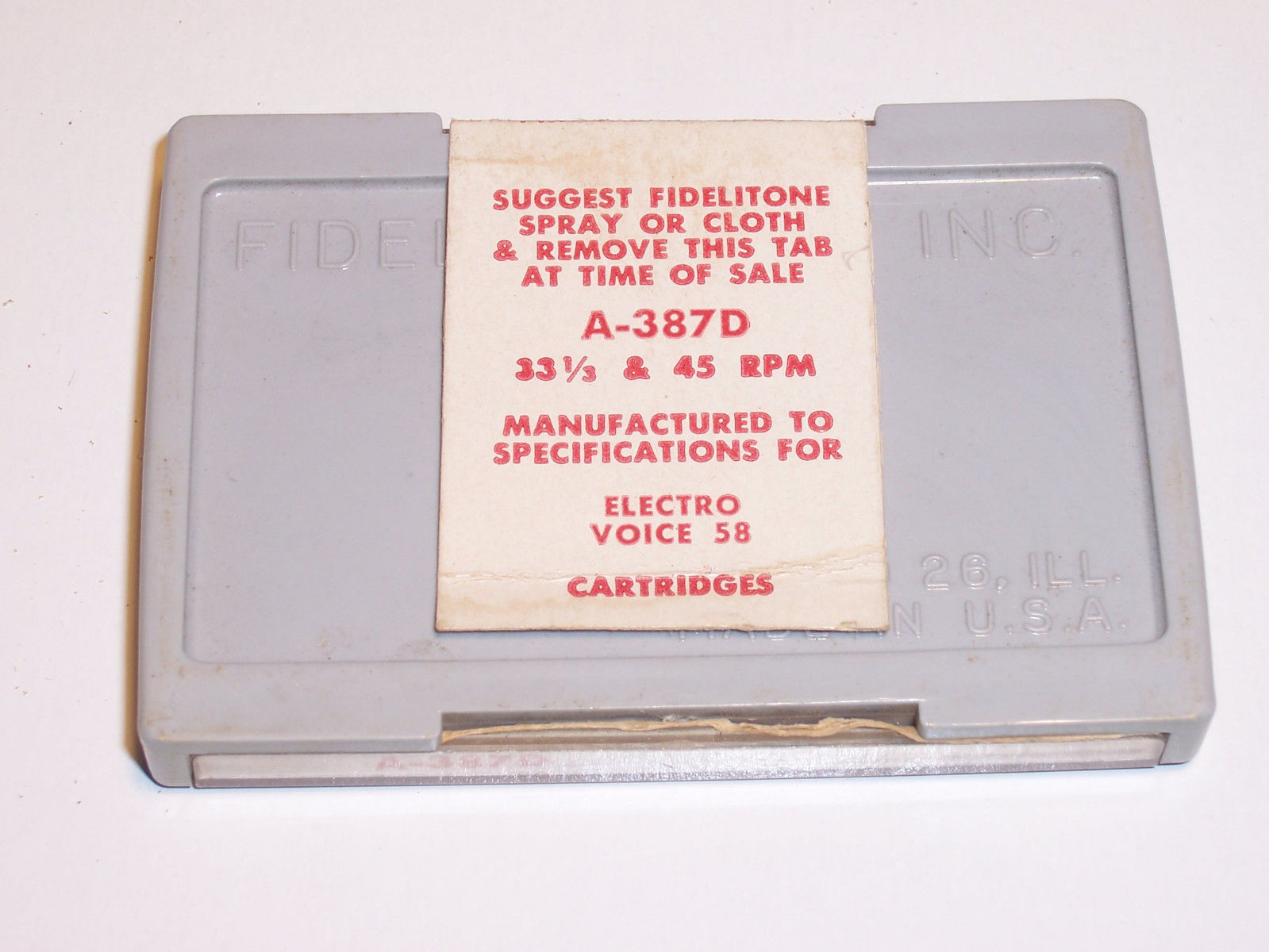 Fidelitone A-387D for EV 58 Needle Stylus NOS FREE SHIPPING