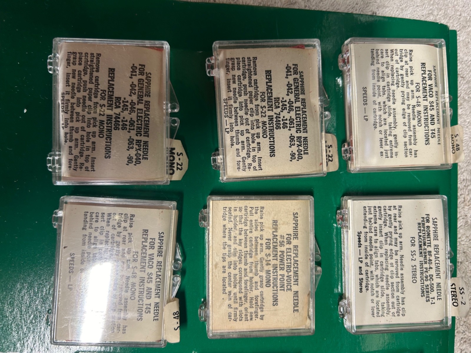 Phonograph/Turntable Stylus Lot, 73 Sealed Pcs, EV, Magnavox, Columbia, B&O!!