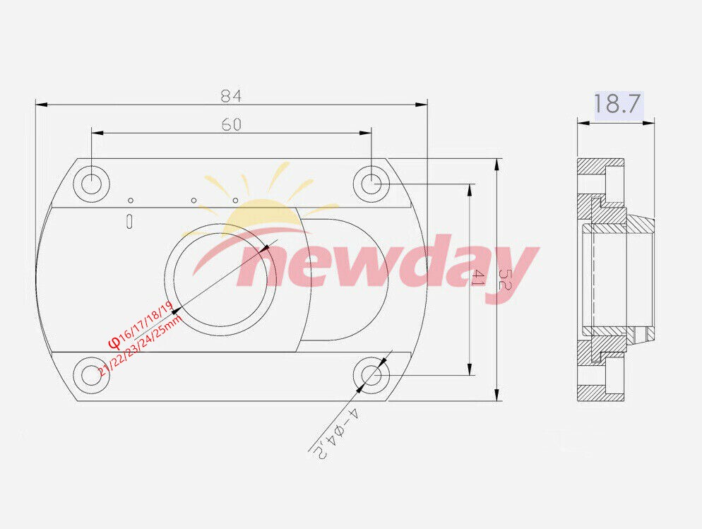 Vinyl record player SME conversion arm phono arm base, size 13 to 28mm