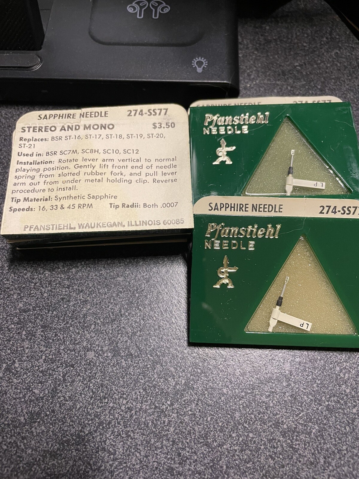 pfanstiehl needle Sapphire Needle 274-SS77