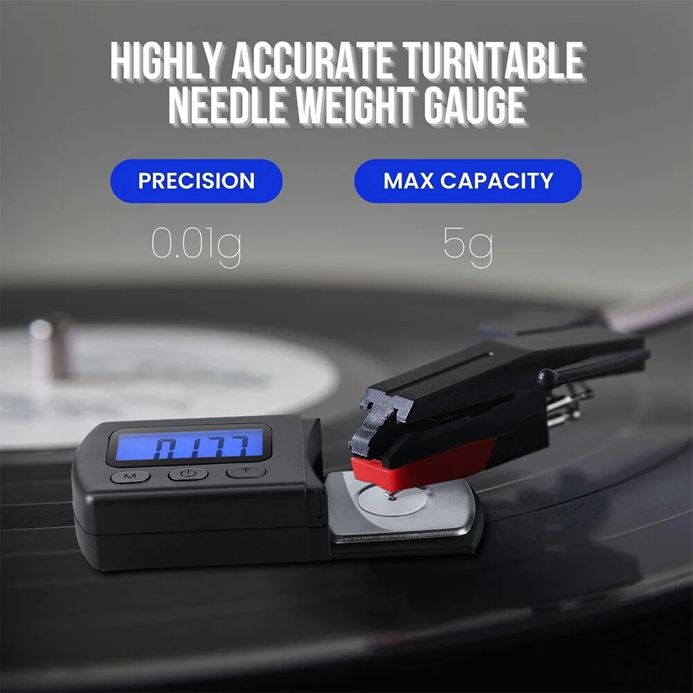 LCD Digital Turntable Stylus Force Scale Meter High Precise For Vinyl Record