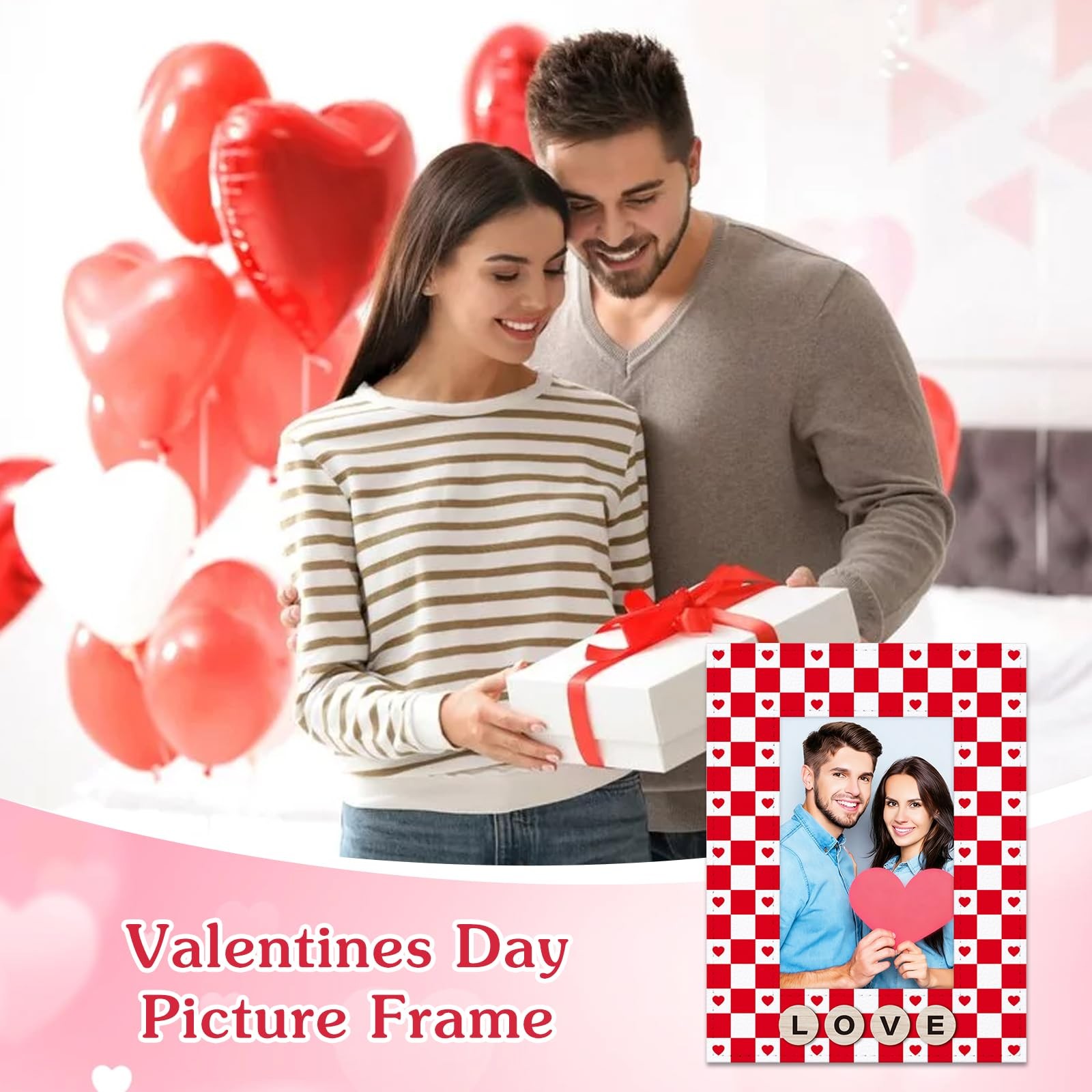 Love Picture Frame for Couples Valentines Day Gift for Her Him Anniversary Decor