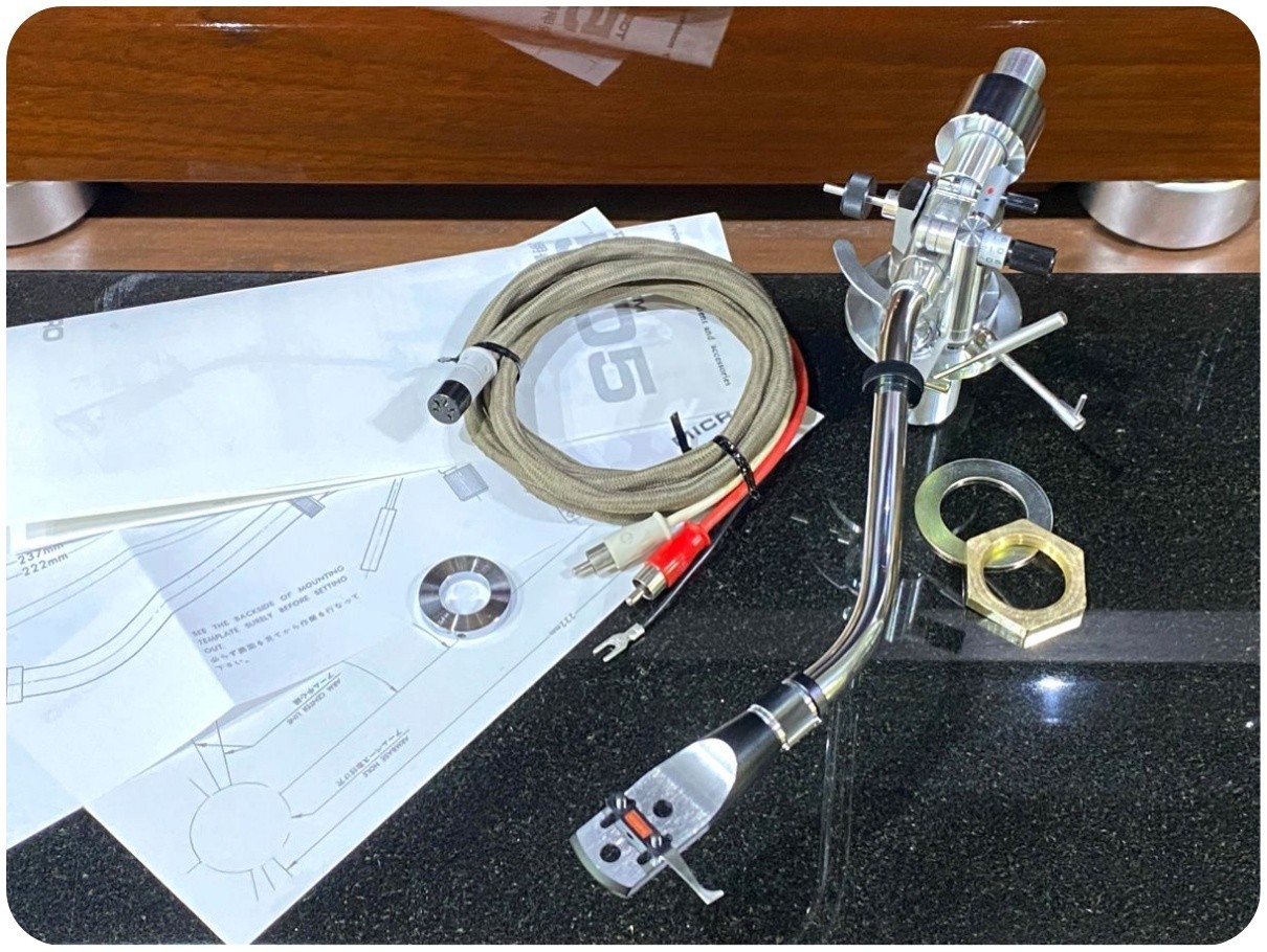 MICRO MA-505 Dynamic Balance Tonearm 237mm SME Bayonet Headshell Phono Cable DIN