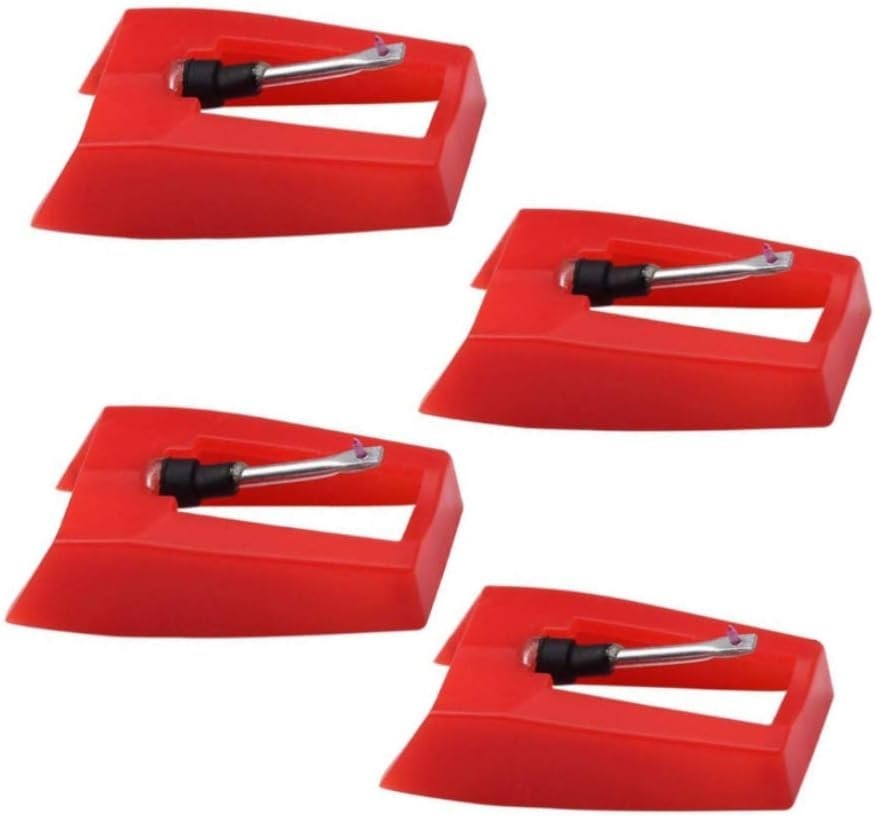 4 Pack Ruby Record Player Needle Turntable Stylus Replacement for ION Jenson Cro