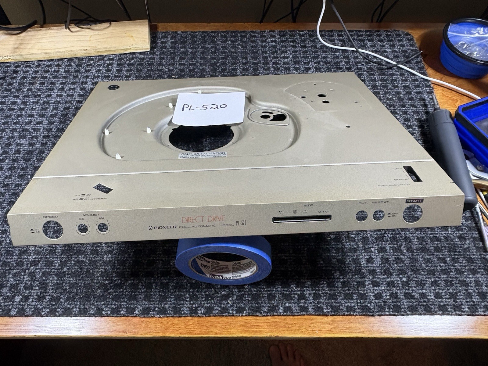 Pioneer PL-520 Chassis/Plinth Top Cover