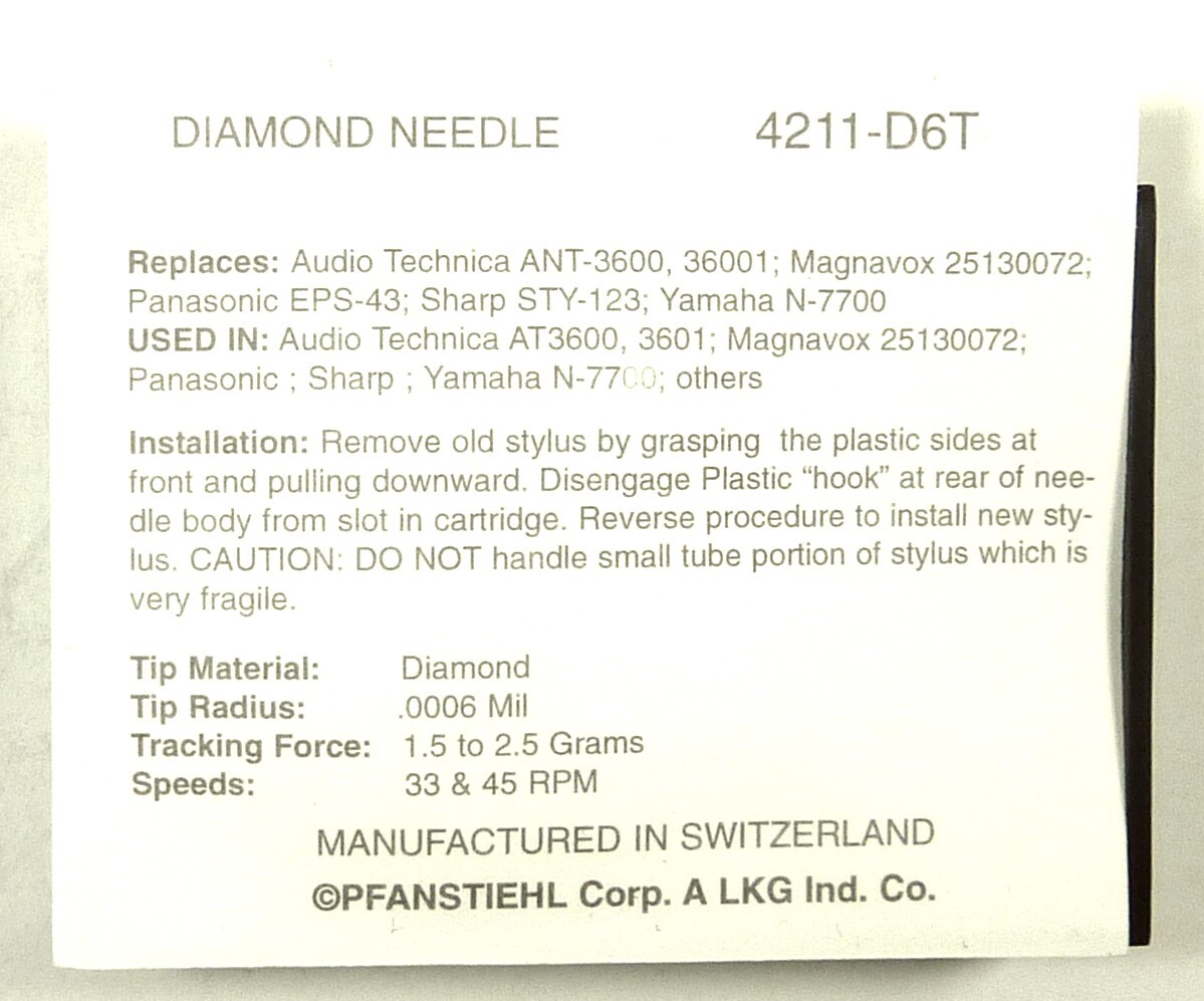 Record Needle For Audio Technica AT91 AT3600 AT3600L AT3601 AT3650 AT3650L Styli