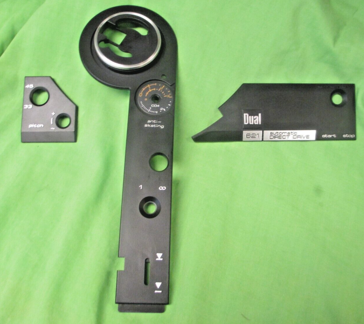 DUAL CS 621 TURNTABLE THREE CONTROL MOLDINGS ALL IN VERY GOOD CONDITION