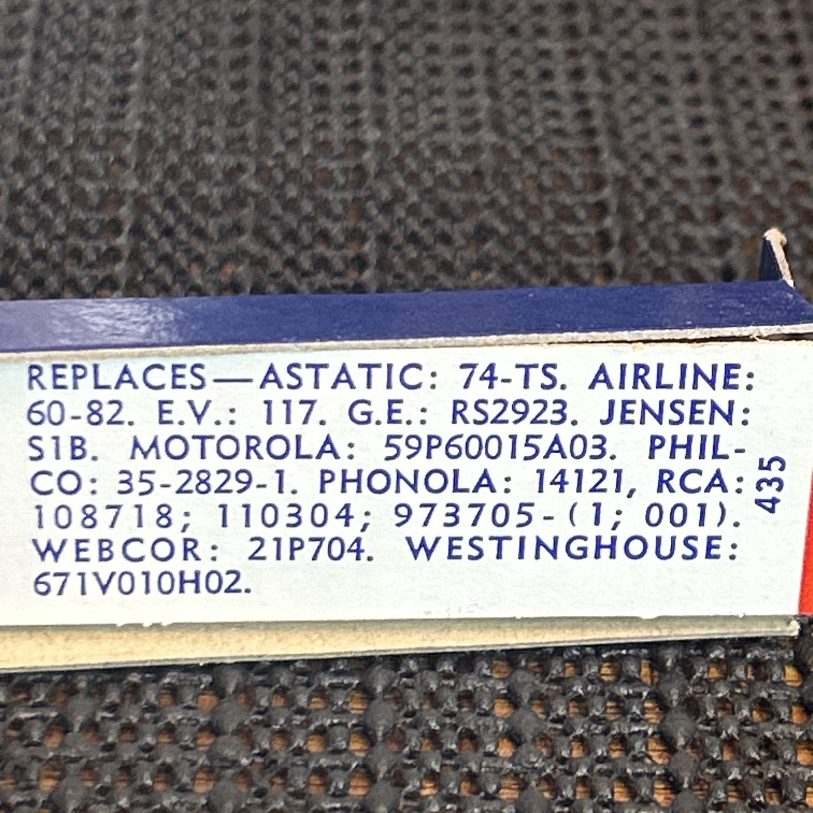 Astatic 74TS NEEDLE CARTRIDGE Electro Voice 117 RCA 108718 110304 RCA 973705
