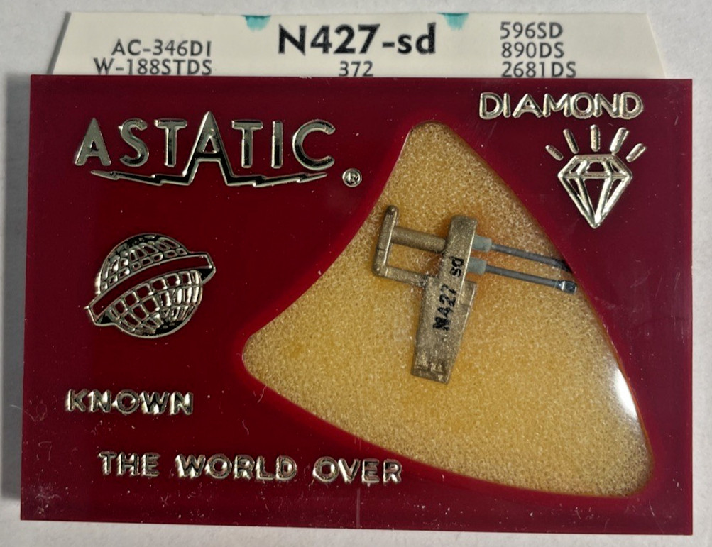 Astatic N427-sd Diamond Needle .7 Mil 3 Euphonics Sapphire Stereo LP 78