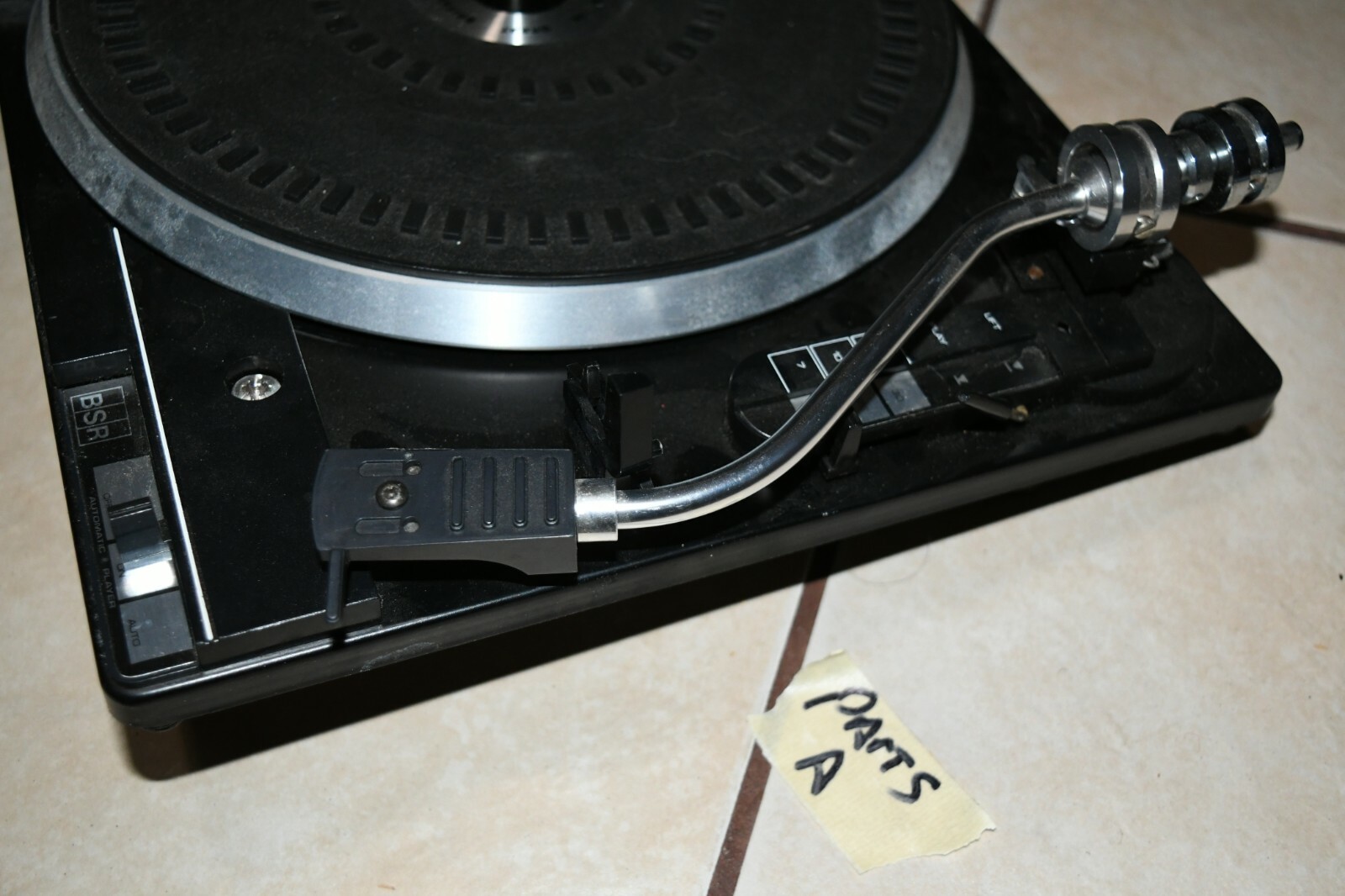 bsr p182 vintage Phonograph Turntable for parts only attic find as is read
