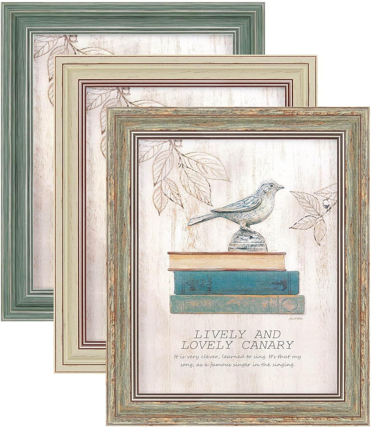 XUANLUO 3 Pack 8×10 Inch Picture Frames Farmhouse 8 x 10 inch, Mix Color-3pcs