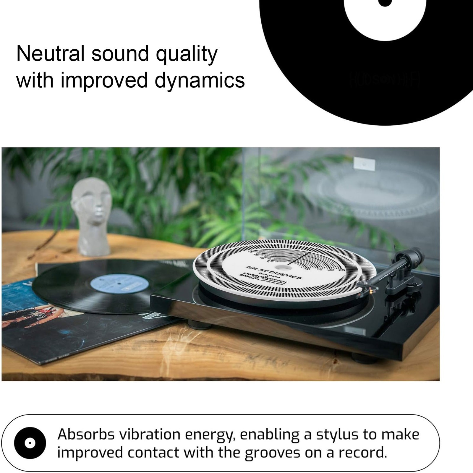 HiFi Turntable Strobe Disc Mat PVC Rotational Speed Detection Turntables Ca NYRN