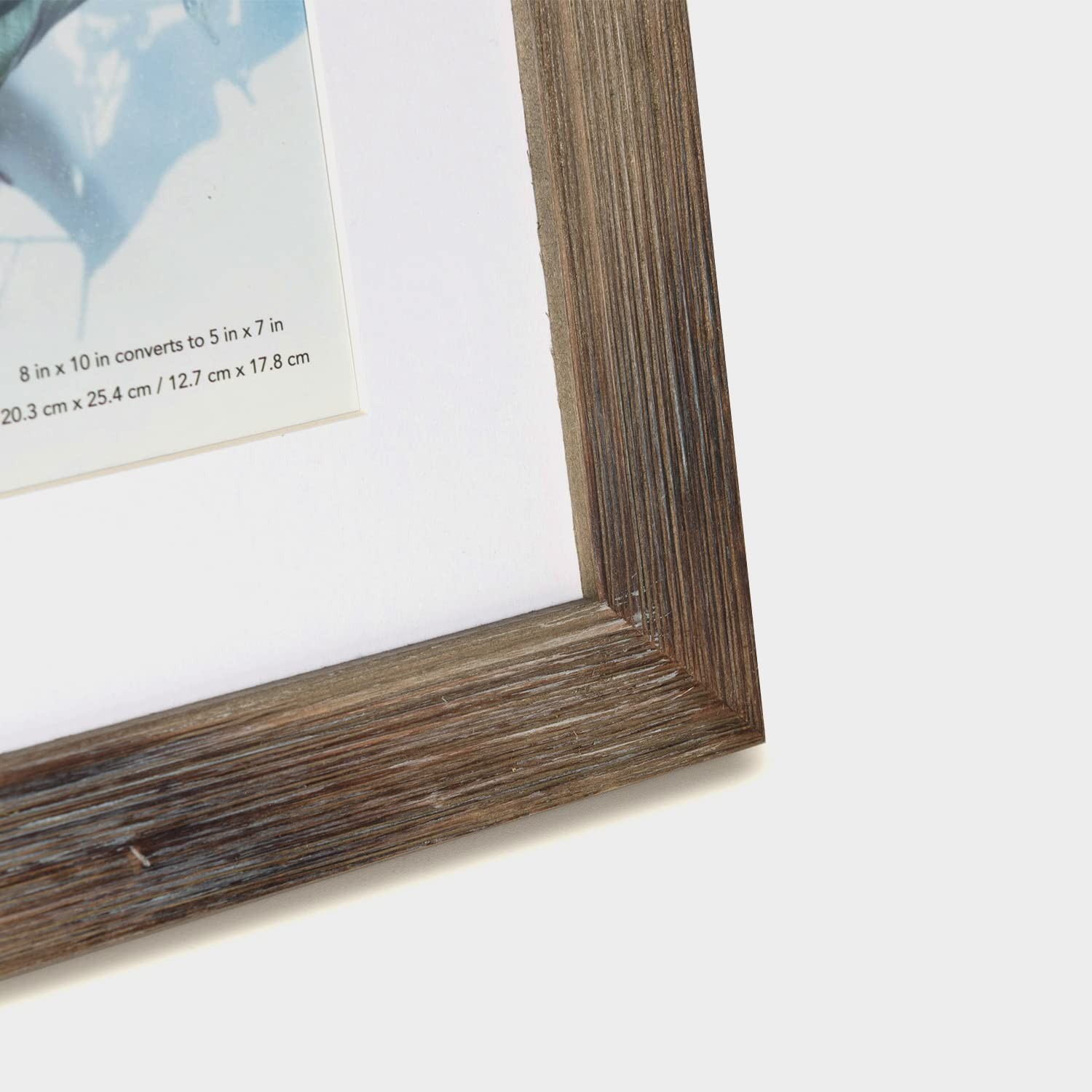KAIWIN 100% Solid Wood Brown 8×10 Picture Frame 1 Pack Inch – 1P,