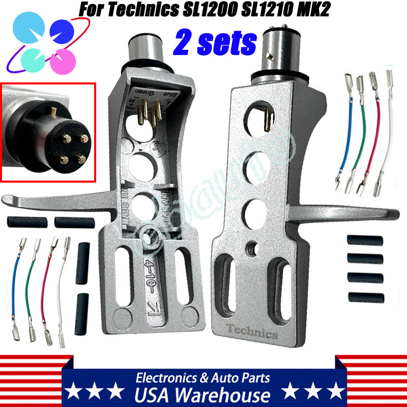 2 Sets For Technics SL1200 SL1210 MK2 Phono LP Turntable Headshell Mount CN5625