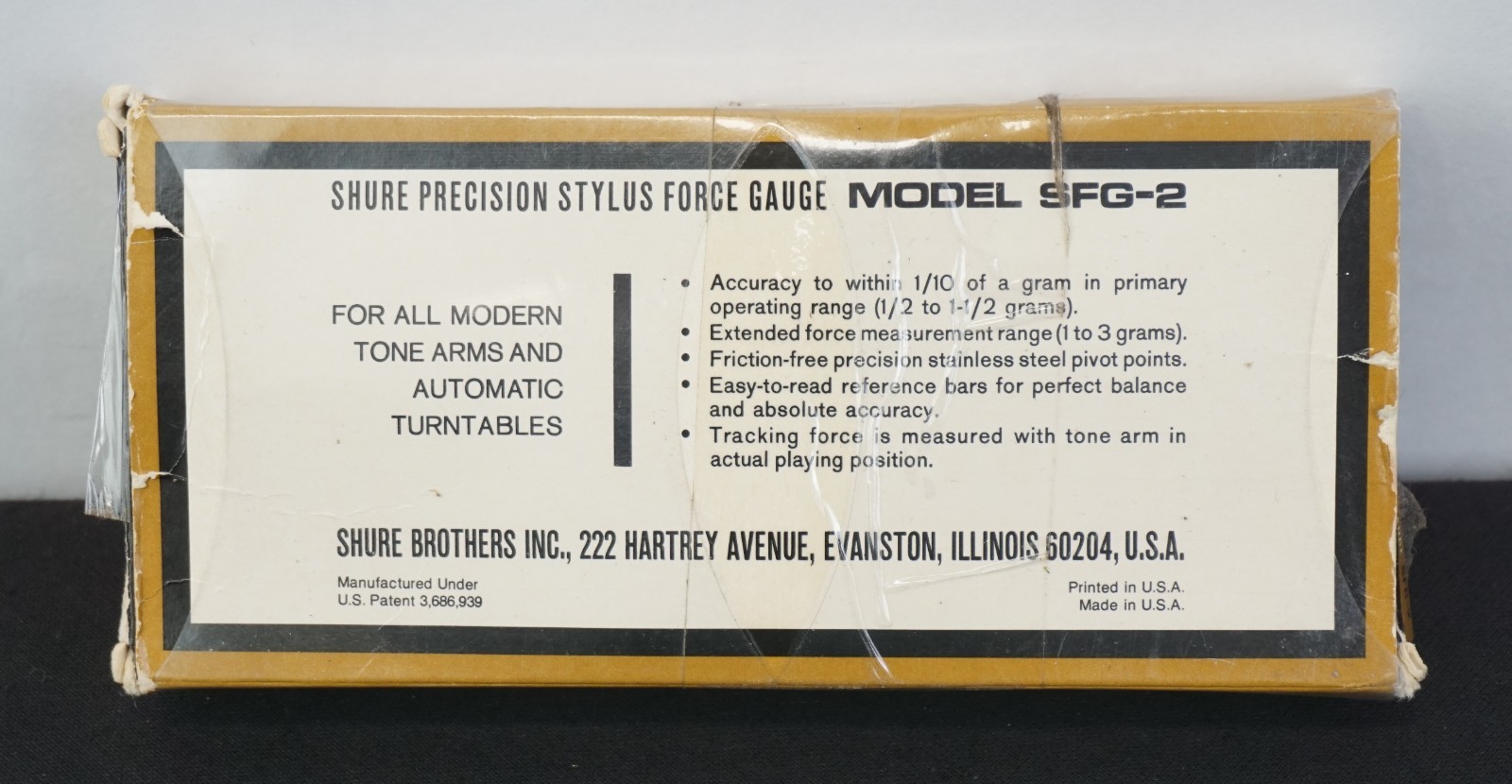 SHURE SFG-2 Vintage Precision Stylus Force Gauge In Box!