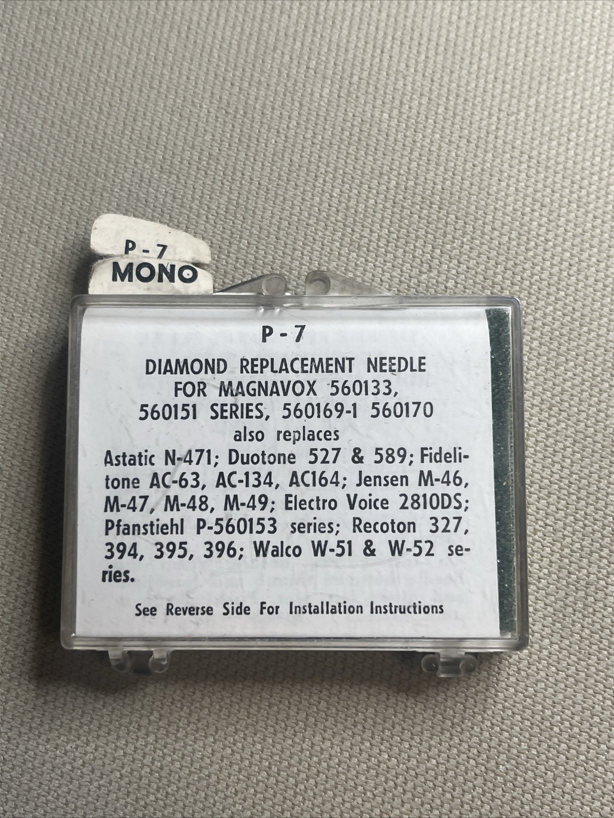 1 Each ~ Record Needle ~ Transcriber ~ P-7 ~ For Magnavox 560133, 560151 Series