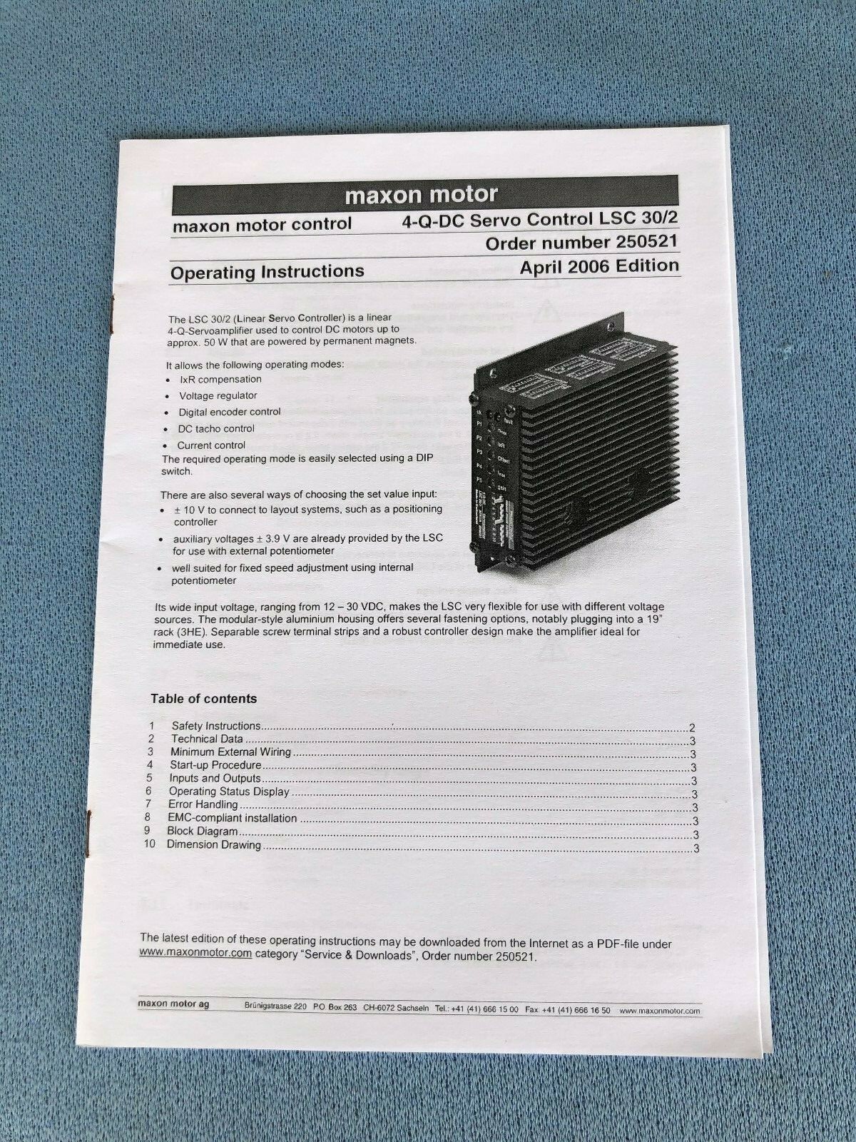 Maxon Electronic Turntable DC Motor Controller – best in the world?