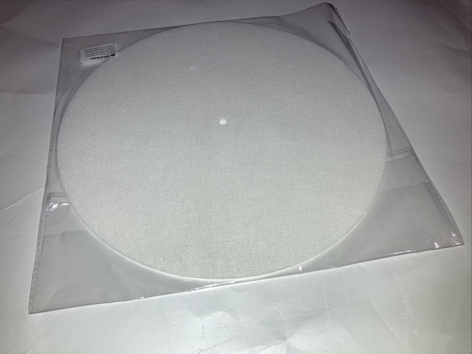 Felt Slipmat Arctic White 12” LP Record DJ Pro Turntable Slip Mat Vinyl 12 Inch