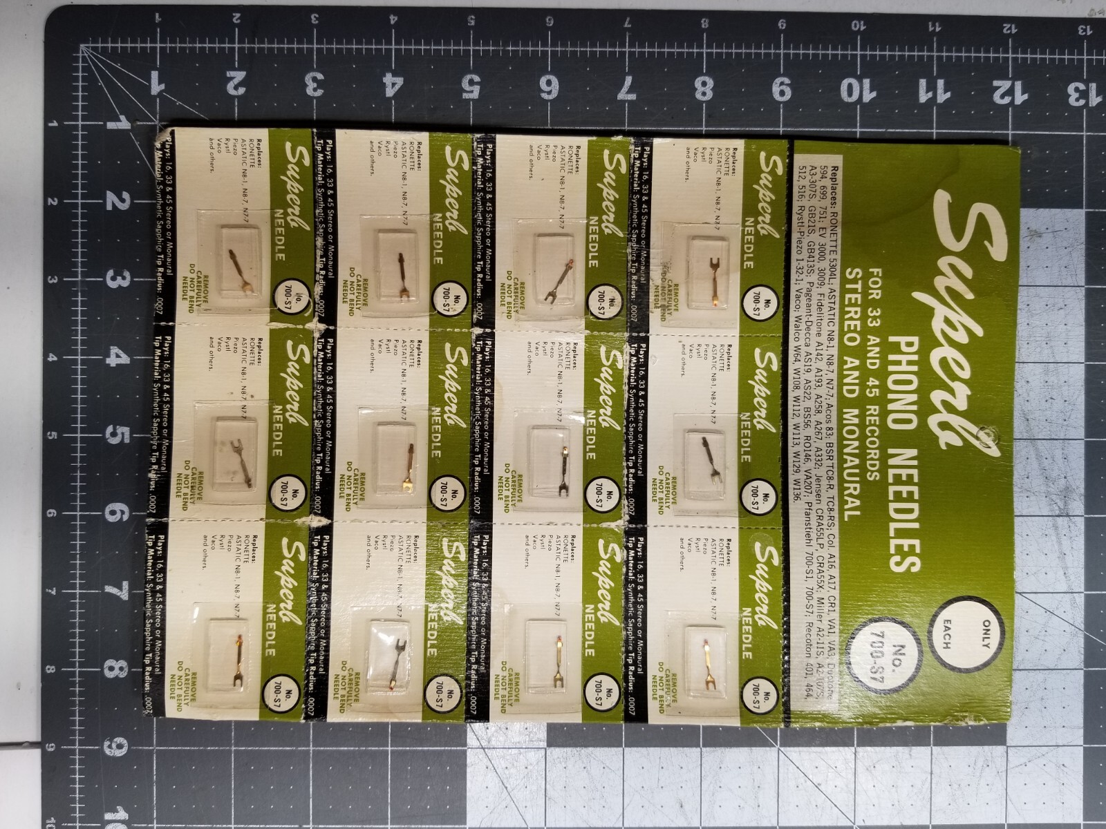 700-S7 Superb NEEDLE STYLUS for Astatic N8-7 Ronette Piezo Rystl Vaco lot of 12