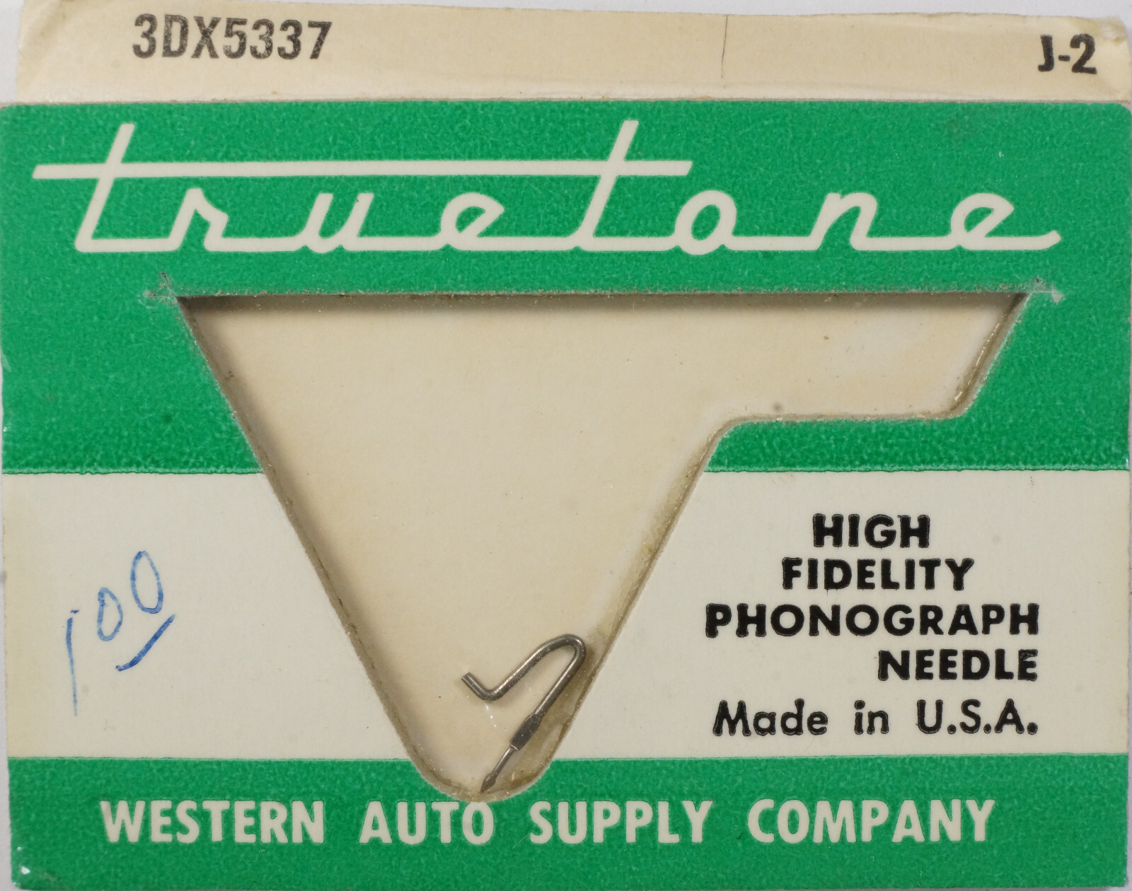 NOS Truetone J-2 3DX5337 Needle for Jensen J-2 16 33 1/3 45 78 RPM