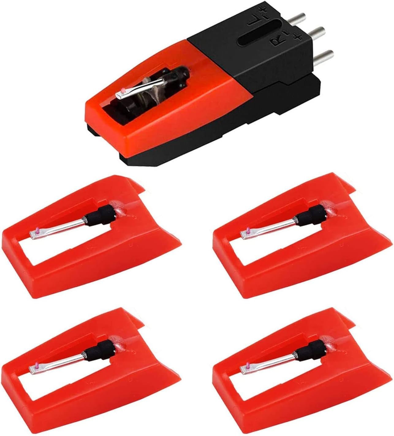 Record Player Needle, 1 PC Record Player Cartridge with 4 PCS Diamond Stylus …