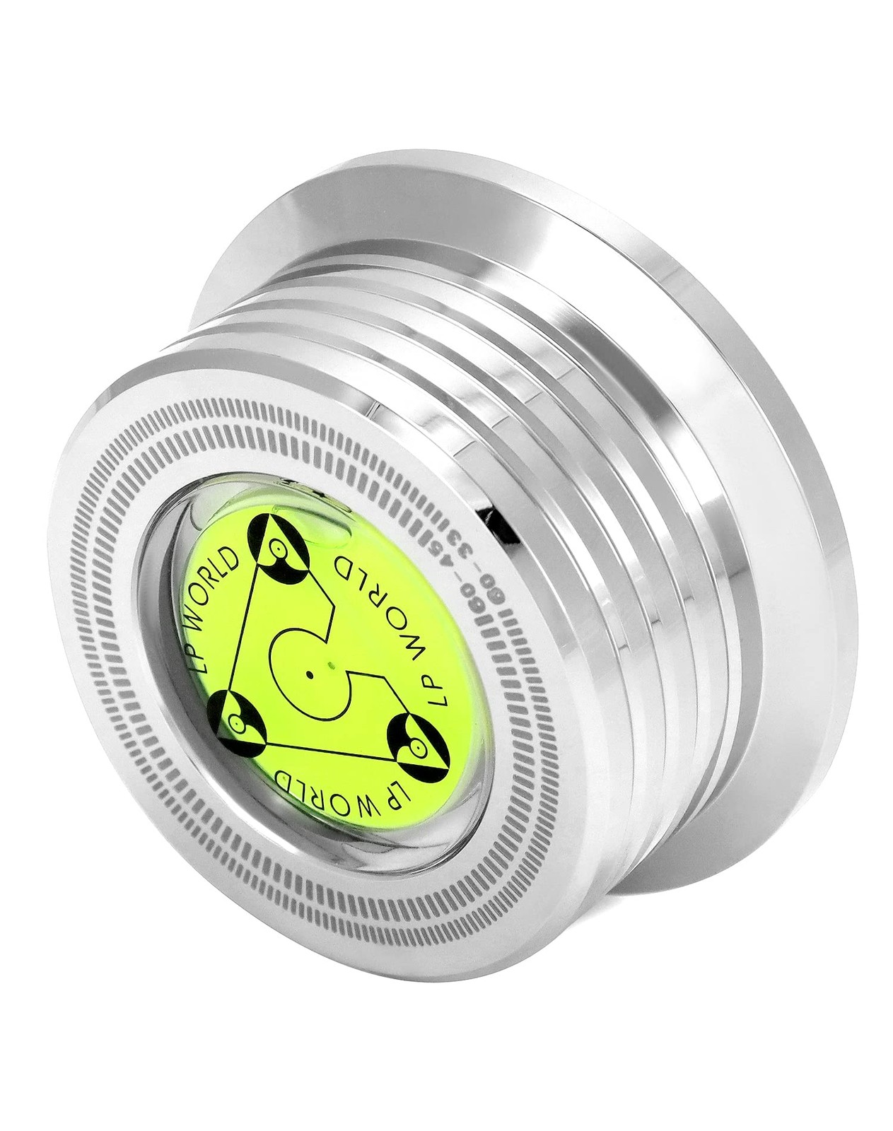 QWORK Record Weight Phono Disc Stabilizer, 60HZ Silver