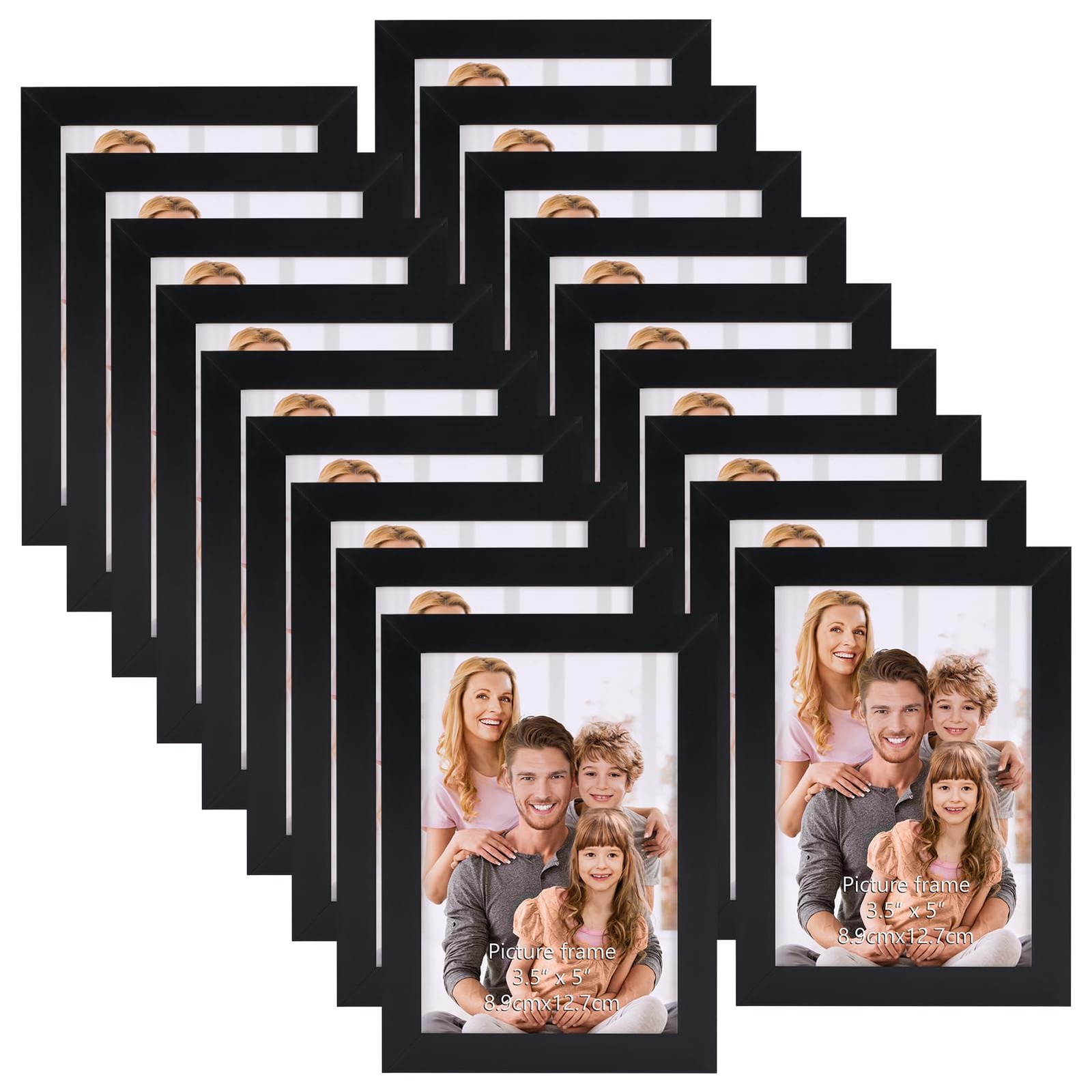 WIFTREY 18 Pack 3.5×5 Picture Frame Black, 3.5 x 5 Photo Frames 3.5×5, Black