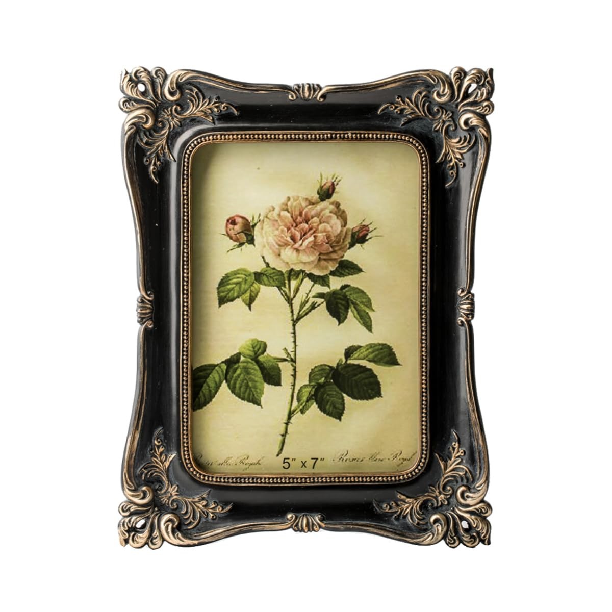 CISOO Vintage 5×7 Picture Frame Antique Photo Table Top Black and Gold
