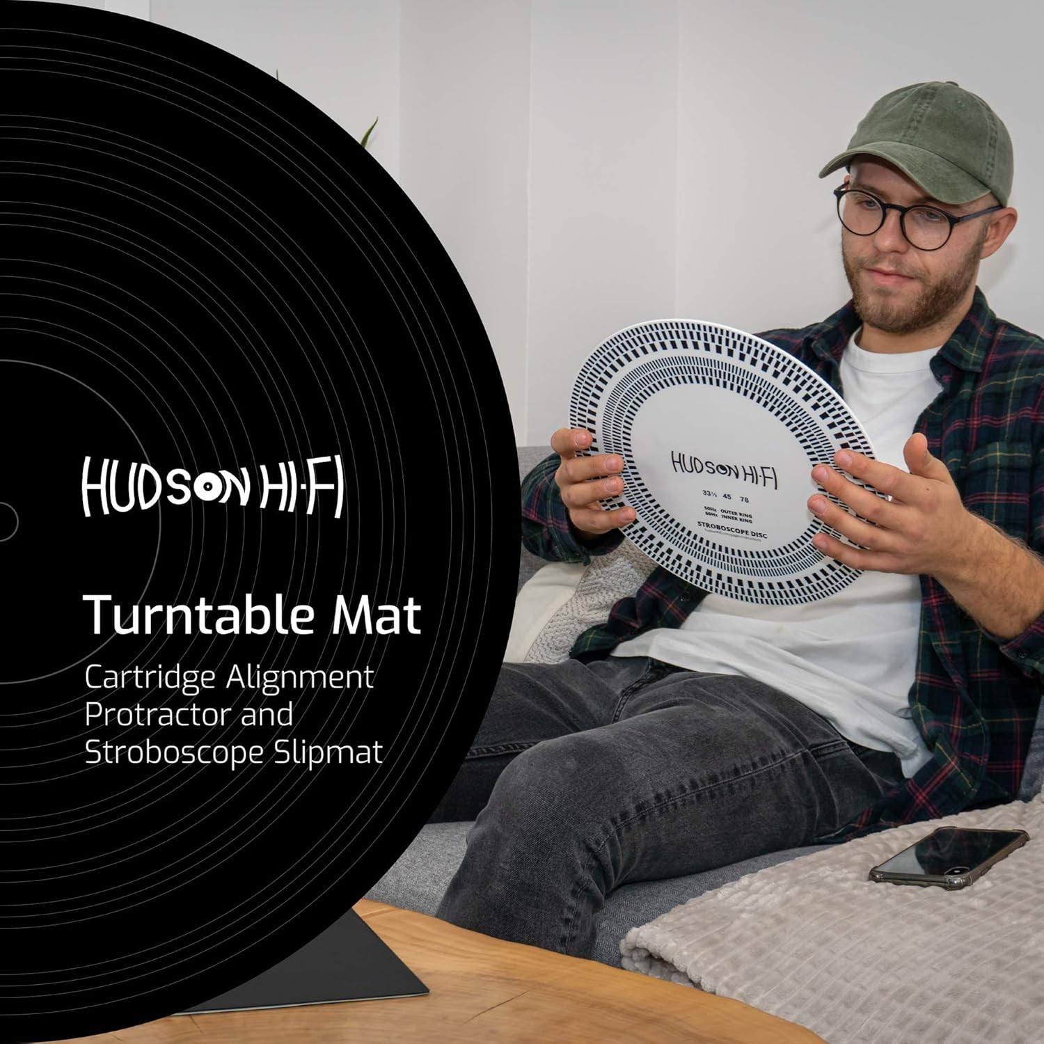 Vinyl Record Speed Tester – Double Sided Stroboscope Mat