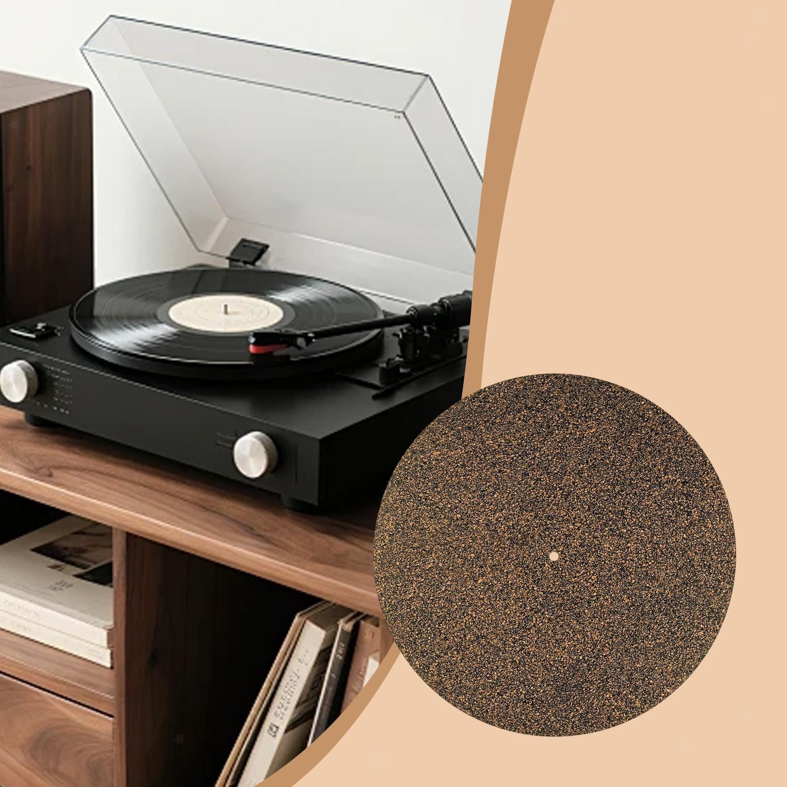 12 inch Turntable Mat 3mm Thick Shock Absorbing for Home Improves Sound and
