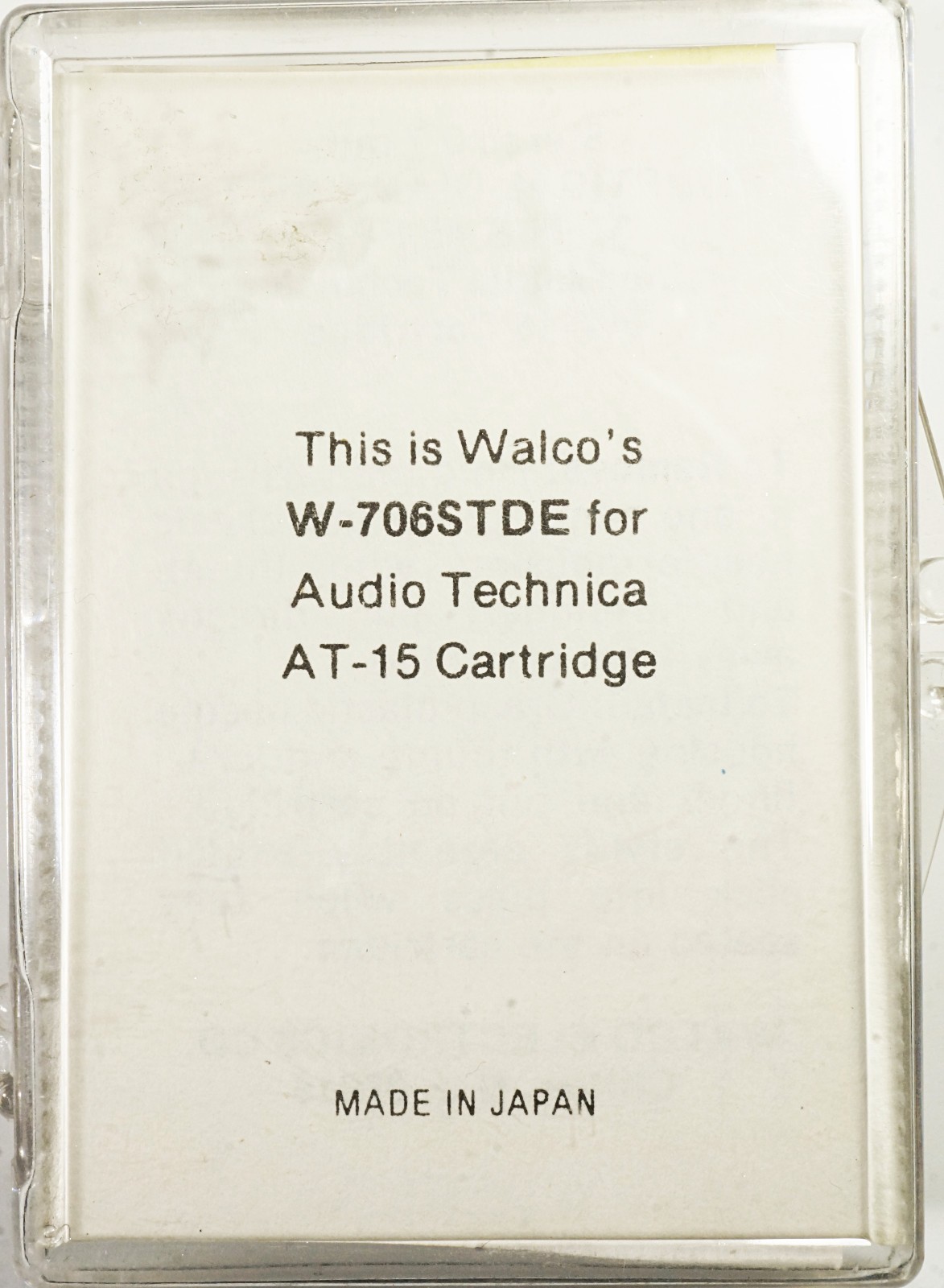 NOS Walco W-706STDE Elliptical Diamond Needle for AUDIO TECHNICA ATN-15E AT-15