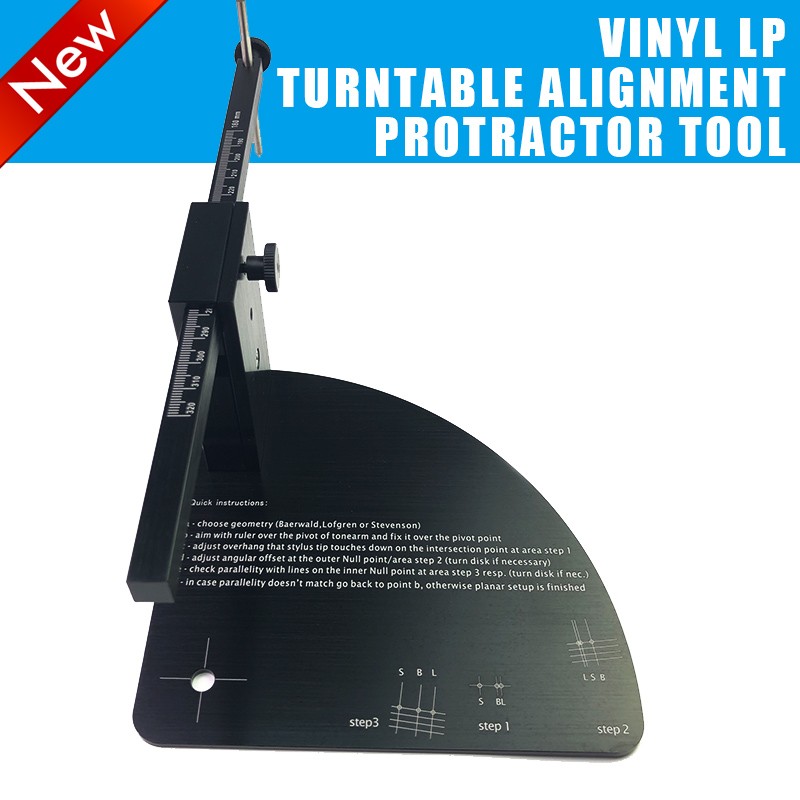 Vinyl LP Turntable Alignment Protractor For Phono Record Cartridge Stylus mmezfL