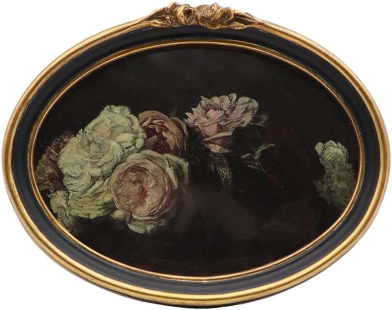 CISOO Vintage Oval Picture Frame 5×7 Antique Photo 5 x 7, Black and Gold