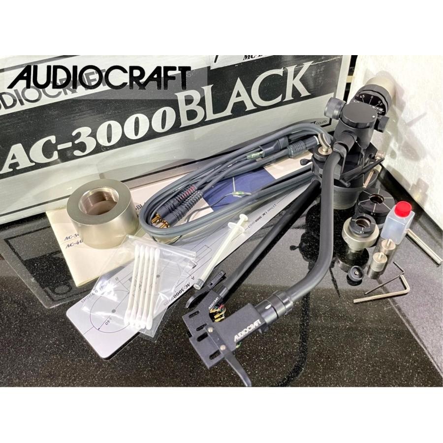 DDP Rare AUDIO CRAFT AC-3000 BLACK Tone Arm Full Set 2 Pipes Box Excellent EX JP