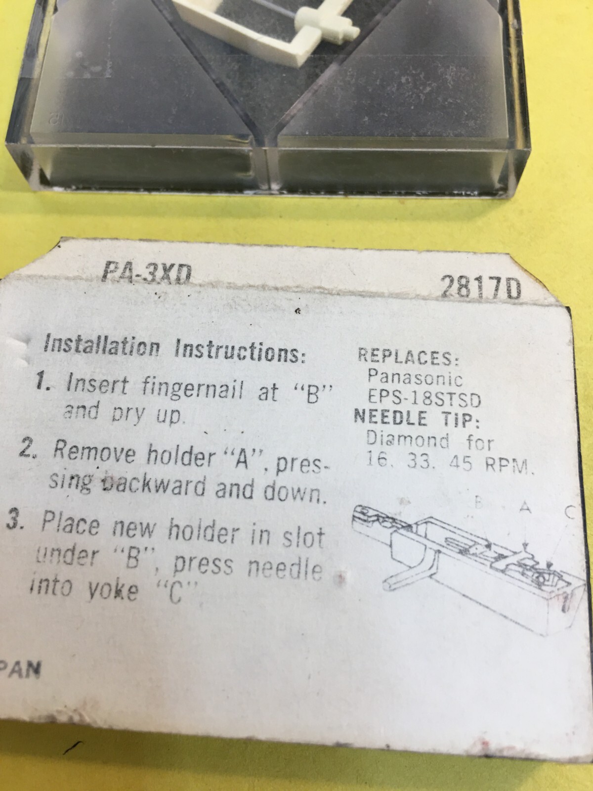 Original NOS Electro Voice Needle A-3XD 2817D 632-D7 Many Panasonic LOT OF 3