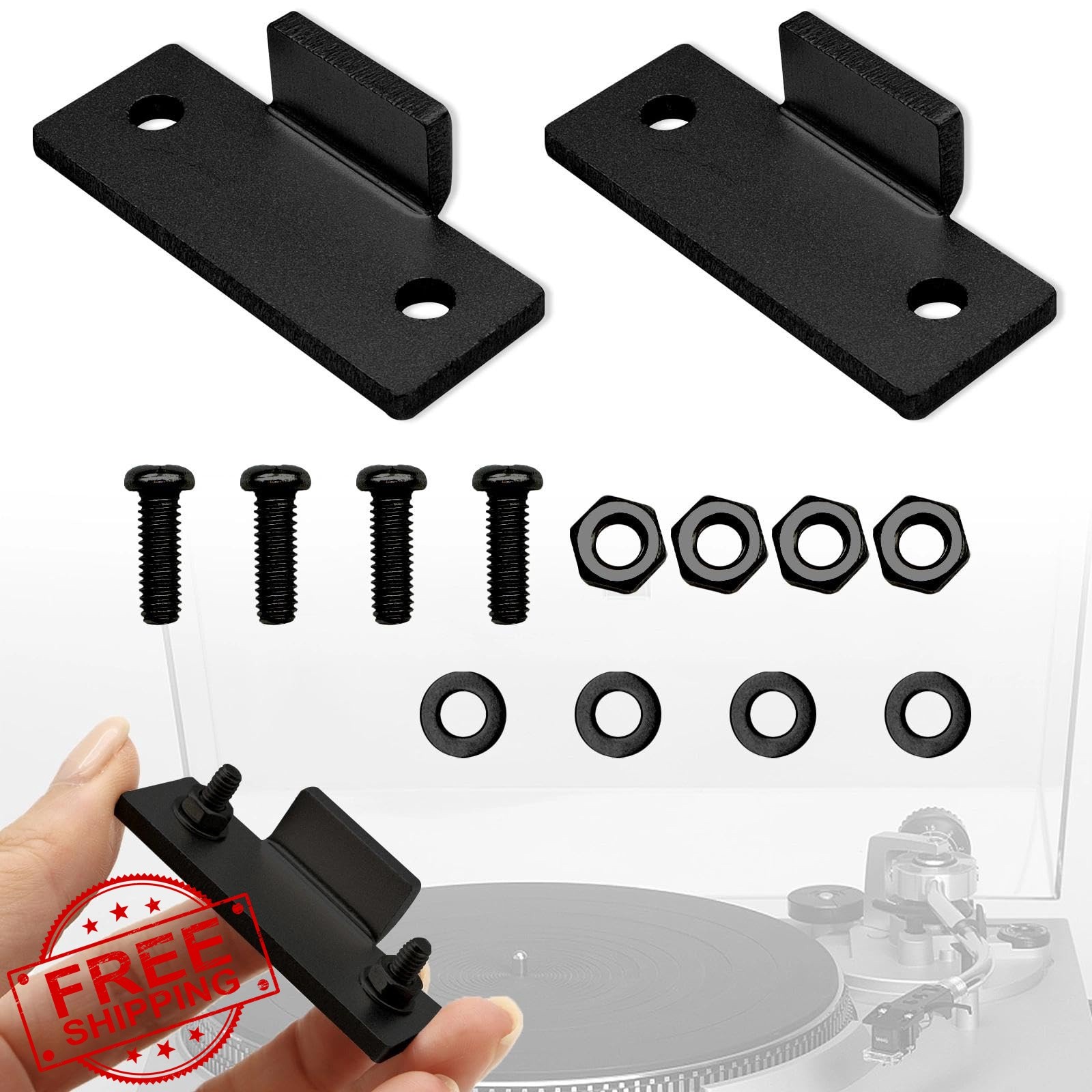 LUTQ Turntable Dust Cover Hinges Black