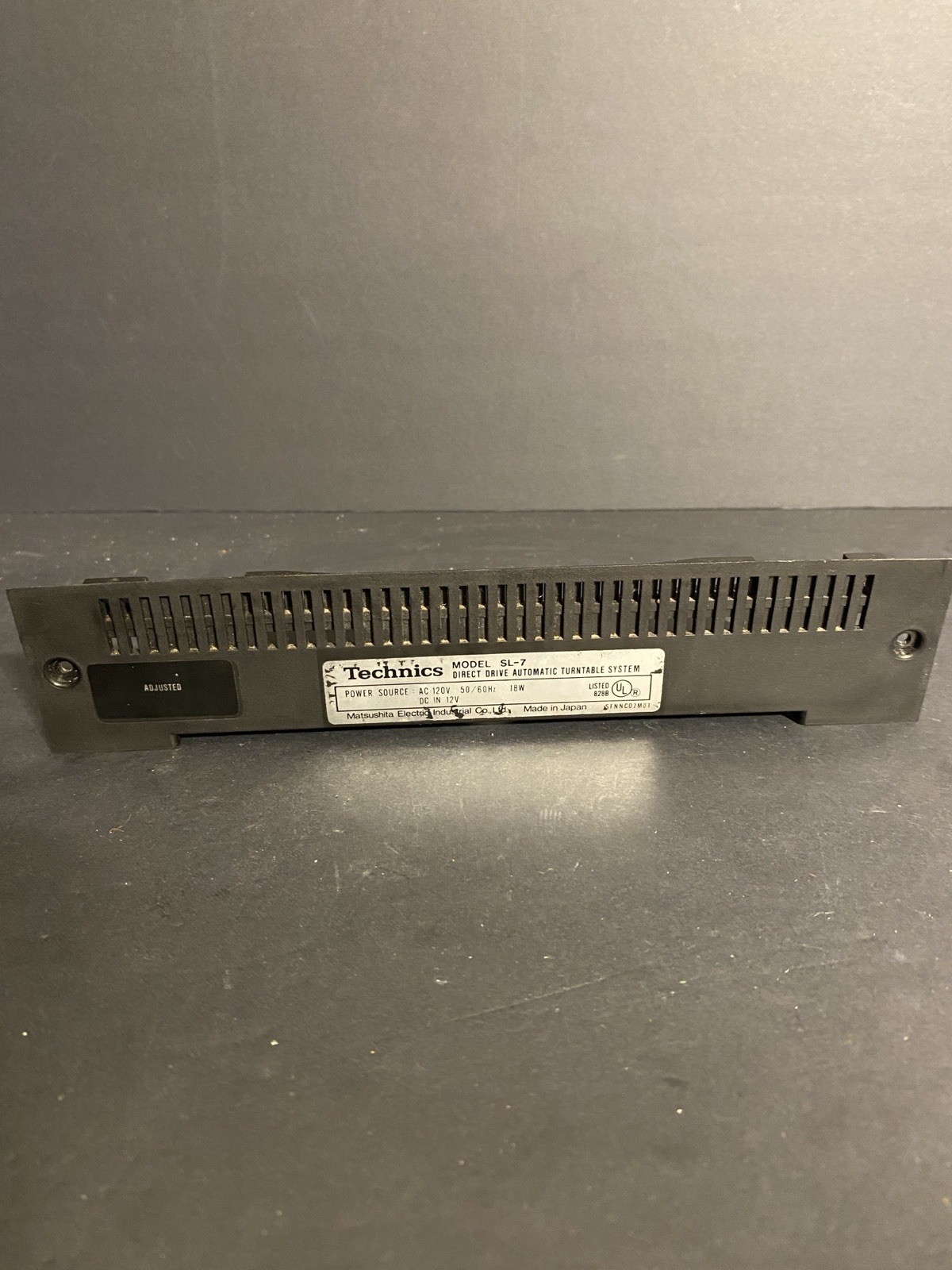 OEM Technics SL-7 Turntable Rear Trim Panel Back Plate Cover Replacement Part