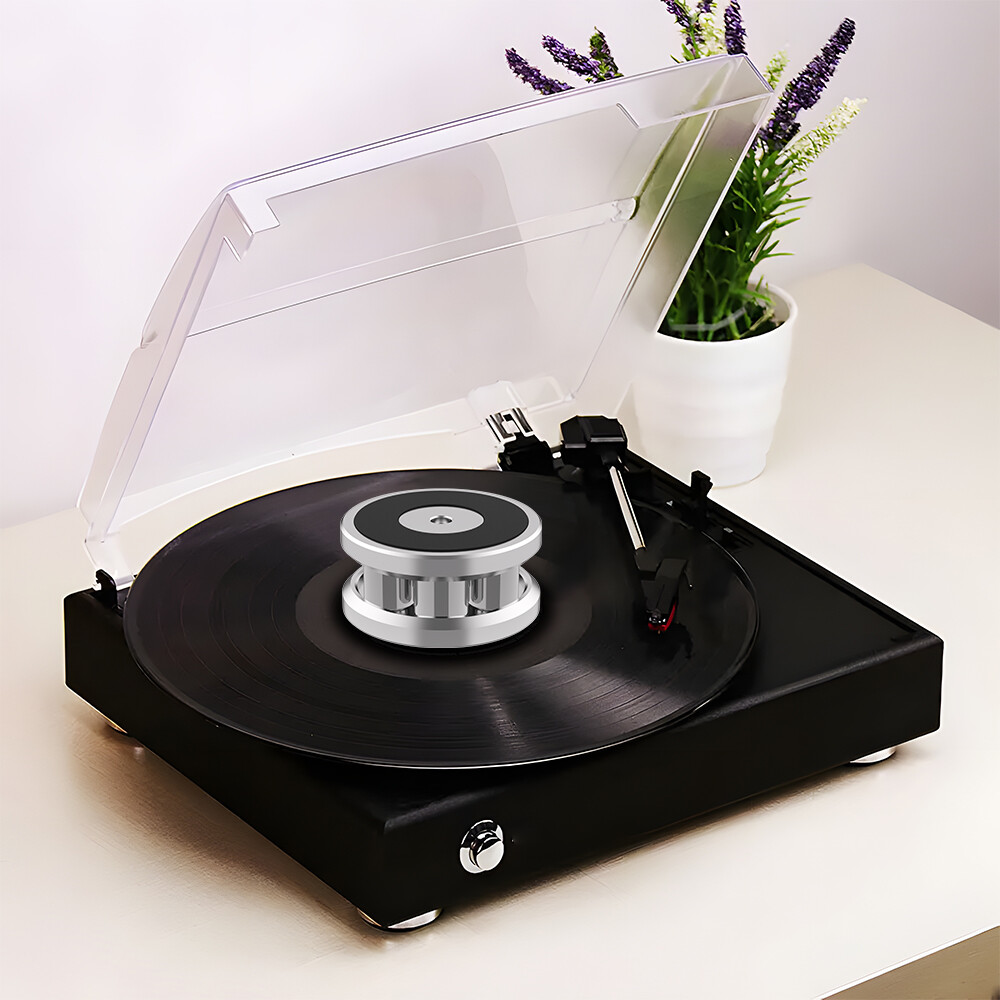 Turntable Disc Vinyl Weight Stabilizer Adjustable Record Clamp Vibration Reducer