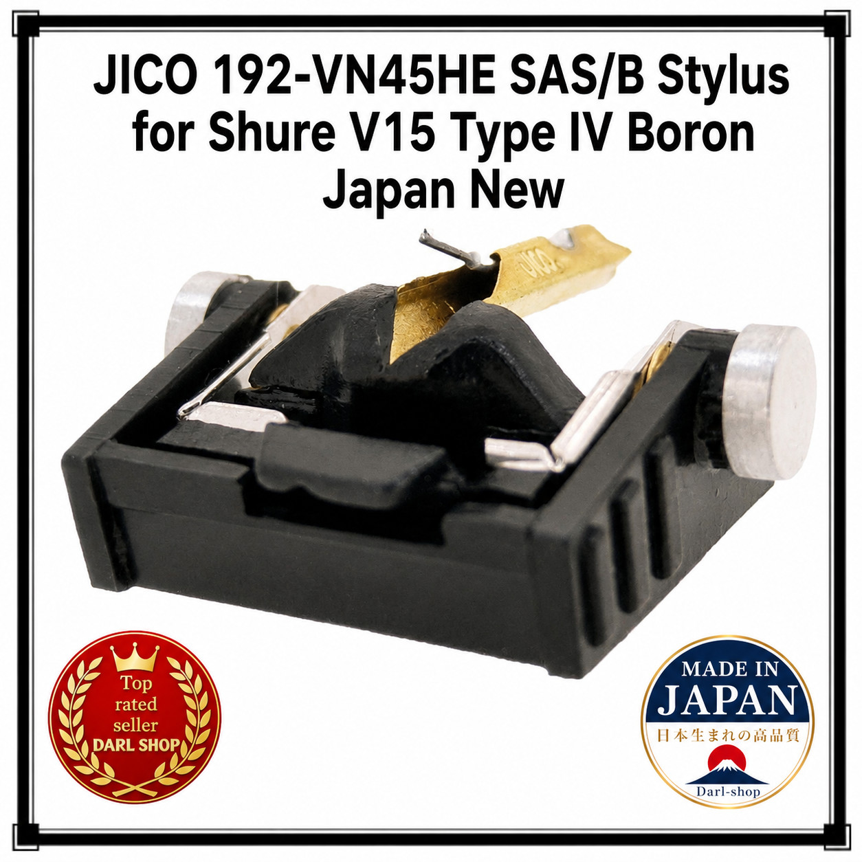 JICO 192-VN45HE SAS/B Stylus for Shure V15 Type IV Boron Japan New