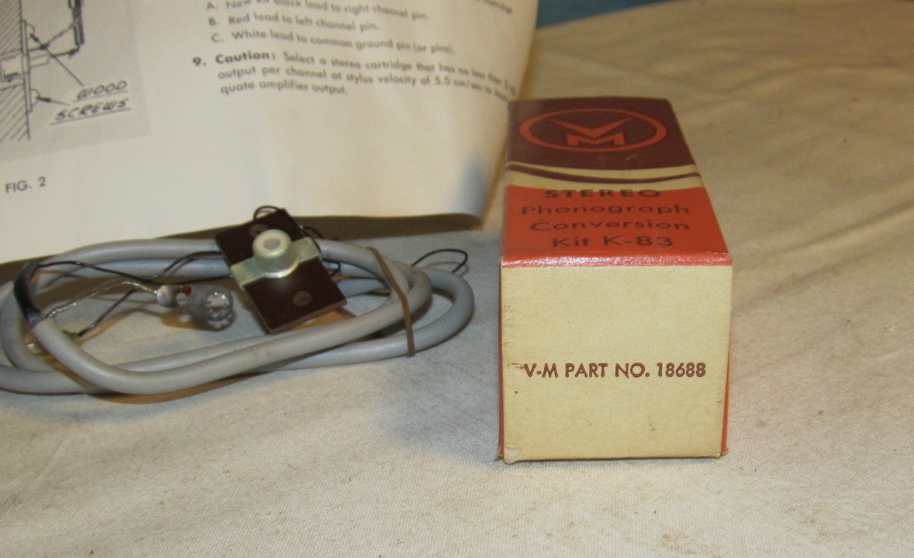 Vintage V M 18688 Stereo Phonograph Conversion Kit K-83 Part NEW/NOS J304