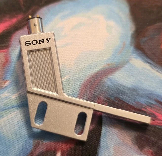 SONY SH-151 Straight Arm Head Shell 6mm Headshell silver NO WIRES