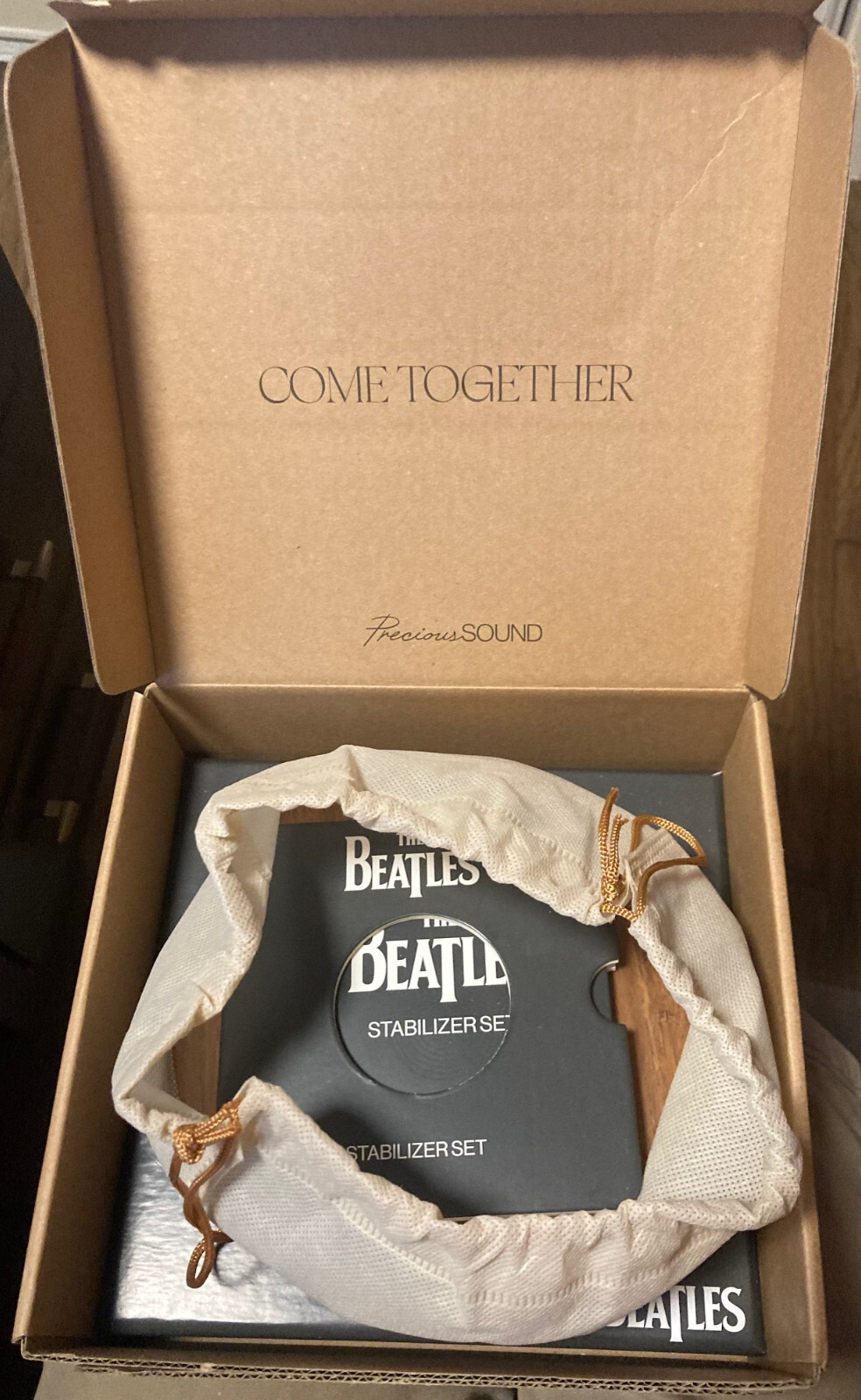 BEATLES VINYL RECORD WEIGHT STABILIZER SET TURNTABLE PURE SILVER LIMITED TO 1964