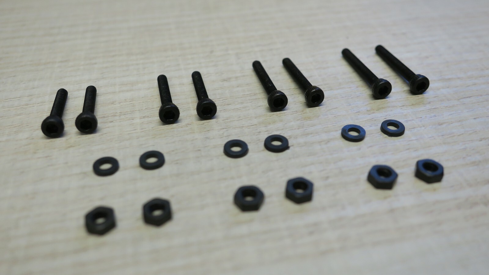 Black Phono Screw Kit M2.5 Hex Cap Stainless Steel for Cartridge Headshell 14-20