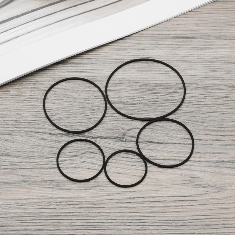 100/200Pcs Turntable Belt for Record Player Belt Replacement Rubber Flat Drive