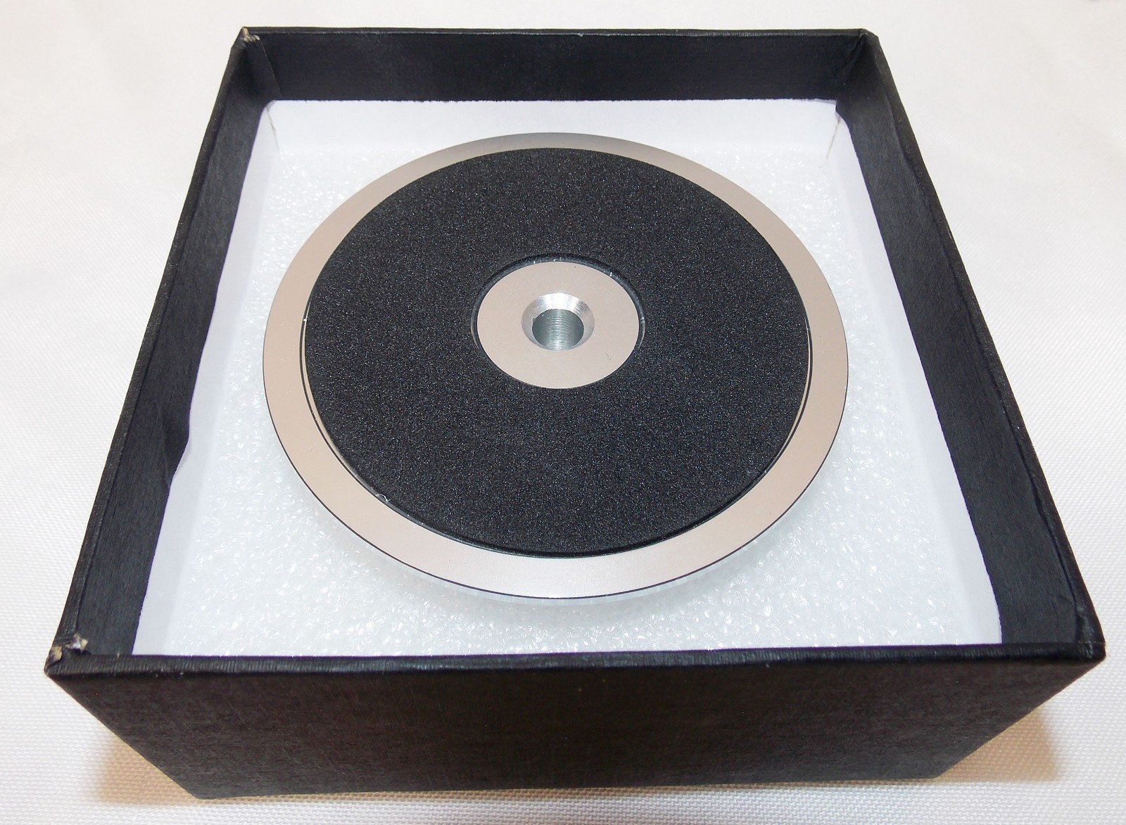 Pre-owned Turntable LP Record Vinyl Stabilizer Weight Clamp Disc w/Box EX!