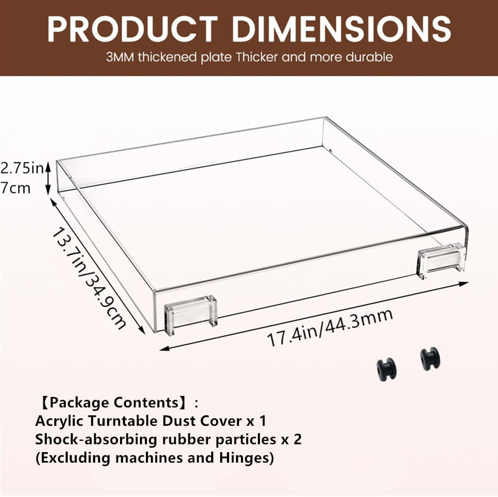 Stereo Turntable Dust Cover Protector Compatibe with Audio At-Lp120Xusb-Bk/At-Lp