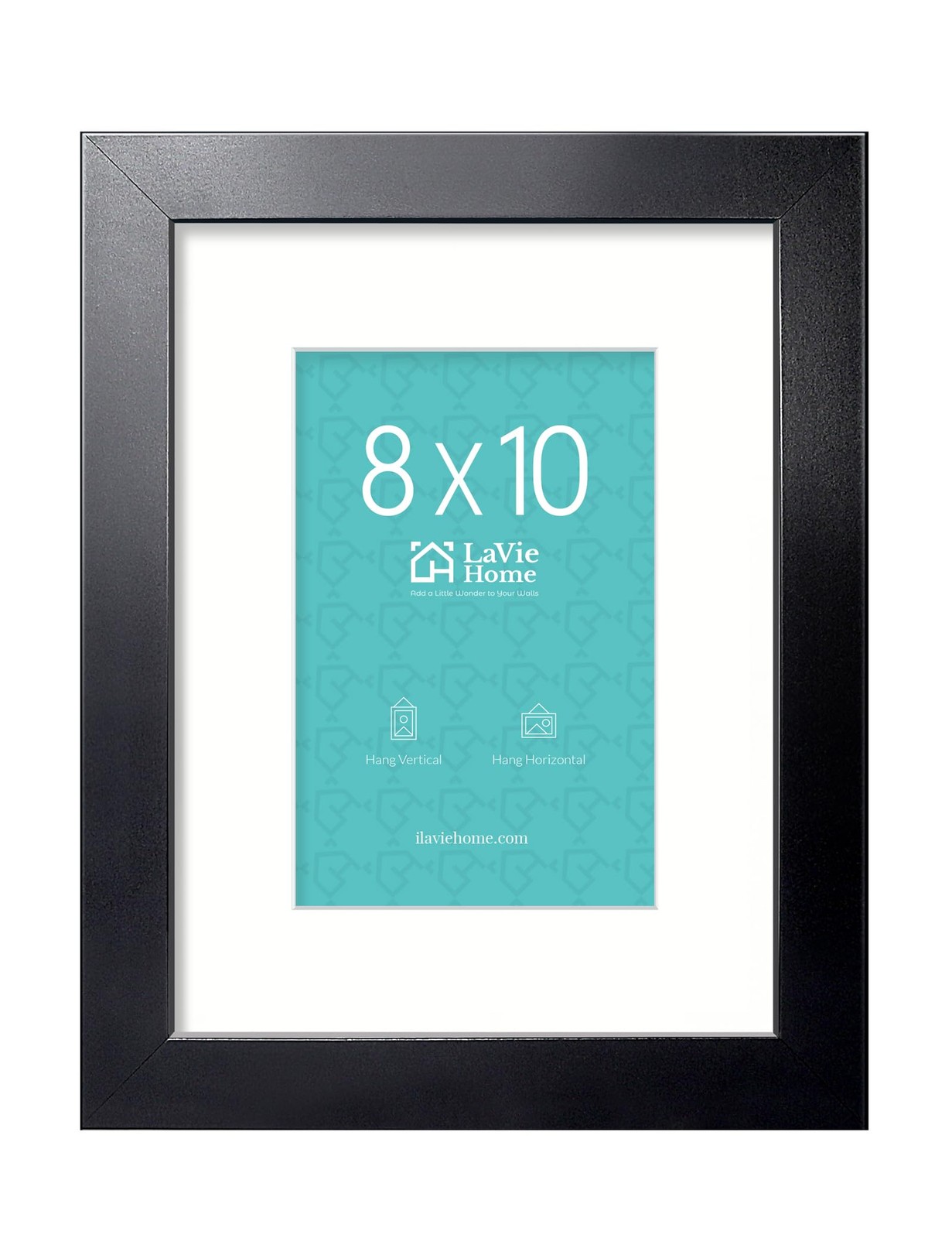 LaVie Home 8×10 Picture Frame, 8 x 10 Frame Display Pictures 5×7 8×10, Black